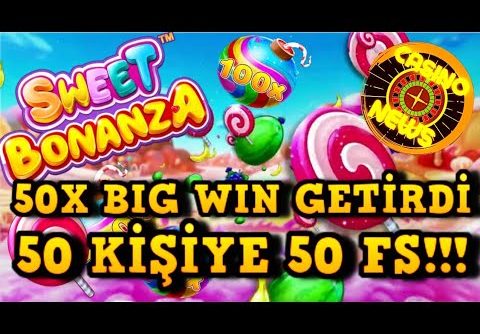 SWEET BONANZA ~ 50 CARPANLA GELEN VURGUN FS KAÇIRMA !!! 😎 #sweetbonanza #bonanza #bigwin #slot