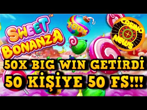 SWEET BONANZA ~ 50 CARPANLA GELEN VURGUN FS KAÇIRMA !!! 😎 #sweetbonanza #bonanza #bigwin #slot