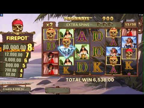 8 Golden Skulls of Holly Roger Megaways RTP 96.86%- Big Win, Super Win & Free Spins Feature