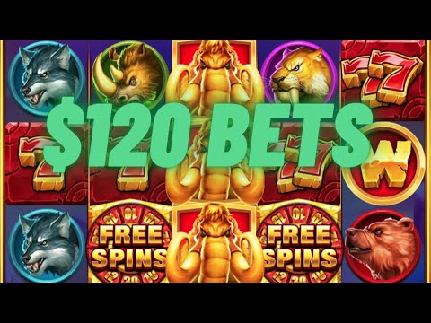 Slot Casino Wins / $120 Bets / Blazing Mammoths / BetMGM