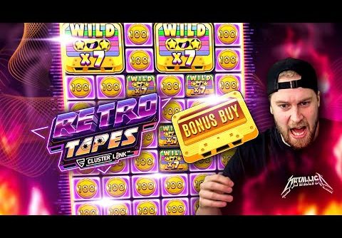 SLOT IS BROKEN!🤯 BACK TO BACK BIG WINS on RETRO TAPES🔥 (PUSH GAMING)