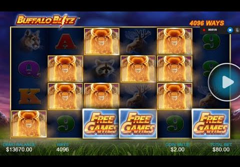 Buffalo Blitz SLOTS – El mejor free game que he tenido, BIG WIN!!