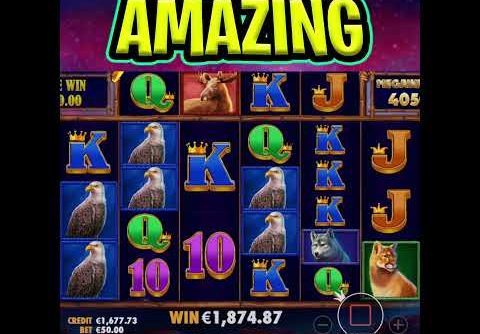 BUFFALO KING MEGAWAYS 🤑 SLOT 🤑 FIRST SPIN BIG WIN ON MAX BET‼️ #shorts