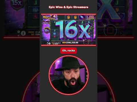 ROSHTEIN | 5 M$ WIN ON NEW SLOT POWER OF MERLIN | Epic Wins & Epic Streamers