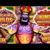 GENIE JACKPOTS MEGAWAYS 🔥 SLOT ALL 4 DIFFERENT 😵 BONUS FEATURES COLLECTED‼️