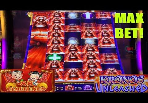 88 Fortunes + Kronos Unleashed slot play! Big wins! Bonuses! Lightning Respins! Casino slots!