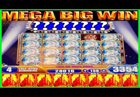 **MEGA HUGE WIN!** AMAZING BONUS!🦄Mystical Unicorn WMS Slot Machine