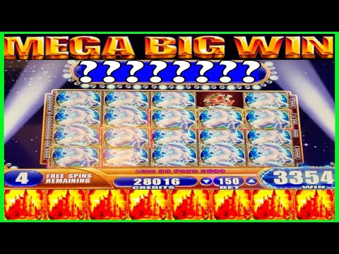 **MEGA HUGE WIN!** AMAZING BONUS!🦄Mystical Unicorn WMS Slot Machine
