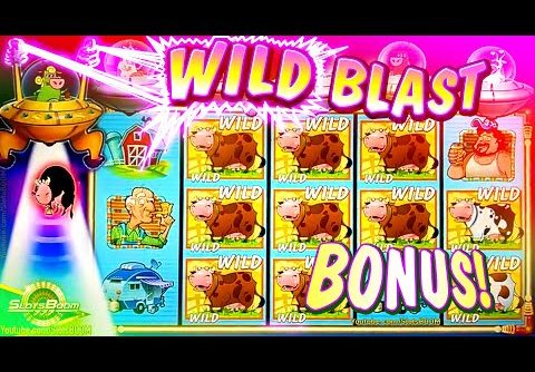 WILD BLAST BIG WIN BONUSES!!!  Invaders Attack From the Planet Moolah – CASINO SLOTS – LIVE PLAY
