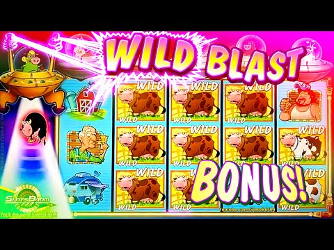 WILD BLAST BIG WIN BONUSES!!!  Invaders Attack From the Planet Moolah – CASINO SLOTS – LIVE PLAY