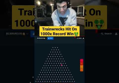 trainwrecks hit on 1000x plinko record win! #recordwin #gambling #1000x #plinko #trainwreckstv