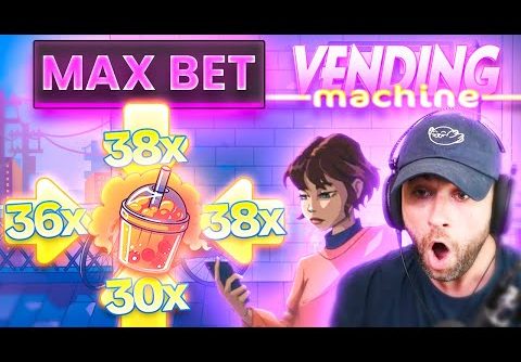 I did MAX BETS and GOT a HUGE WIN on *NEW* VENDING MACHINE SLOT!! (Bonus Buys)