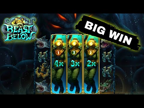 BEAST BELOW | New Hacksaw Gaming Slot | 2 Big Wins ($0.10 Bet)