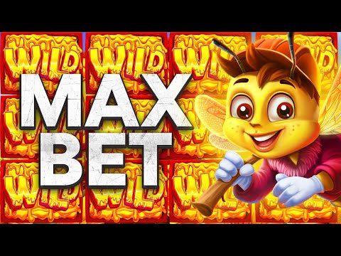 MAX BET BONUS 3 BUZZING WILDS SLOT MEGA BIG WIN