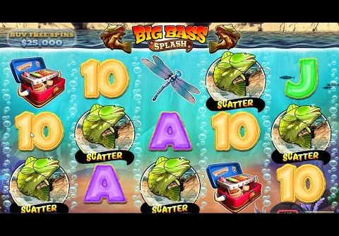 BIG BAS SPLASH🐟  5 SCATTERS – 20 FREE SPINS BIG CASINO WIN NEW RECORD – BONUS BUY ONLINE SLOT