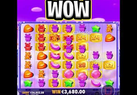 SUGAR RUSH SLOT 🤑 ONE SPIN BIG WIN BONUS WOW‼️ #shorts