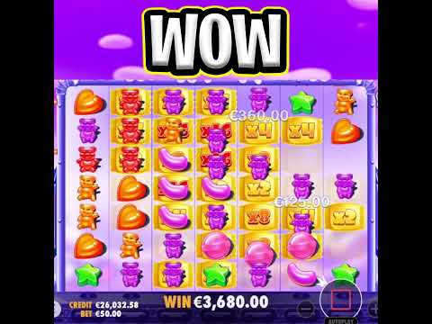 SUGAR RUSH SLOT 🤑 ONE SPIN BIG WIN BONUS WOW‼️ #shorts