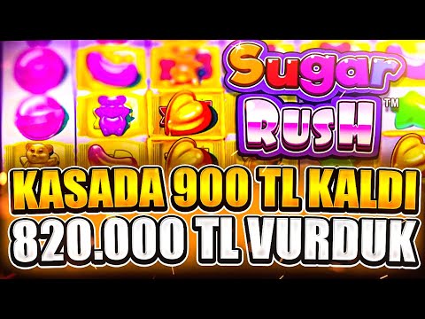 SUGAR RUSH | 820.000 TL VURGUN !!! KASA 900 TL KALDI EFSANE DÖNDÜK | Big Win