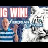 Surprised by BIG WIN on Siberian Storm Slot Machine! #slotwins #jackpot #linehit