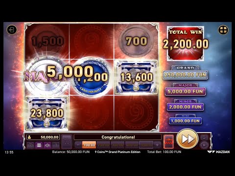 9 Coins Grand Platinum Edition (Wazdan) 🤑🤑 Online Slot SUPER MEGA BIG WIN! 🤯