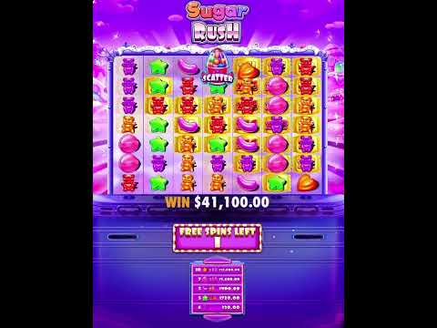 SUGAR RUSH SLOT BIG WIN. HUGE HIT ON SUGAR RUSH SLOT MACHINE!!!