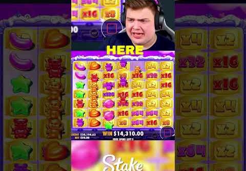 SUPER $20,000 WIN On SUGAR RUSH!!.. (BONUS BUYS) #slots #casino #sugarrush #shorts