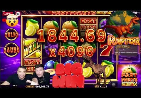 DOUBLEMAX SCHIATTATE‼️🤑 SLOT ONLINE🎰  RAPTOR 🦖🦏🦕 & FAST FRUITS🍇🍉💸 BIG WIN💰