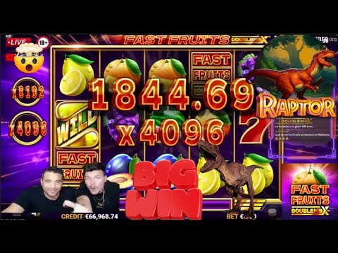 DOUBLEMAX SCHIATTATE‼️🤑 SLOT ONLINE🎰  RAPTOR 🦖🦏🦕 & FAST FRUITS🍇🍉💸 BIG WIN💰