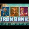 IronBank 20,000x on 2$ stake. Biggest Win on Iron Bank Slot. World Record – Must Watch!