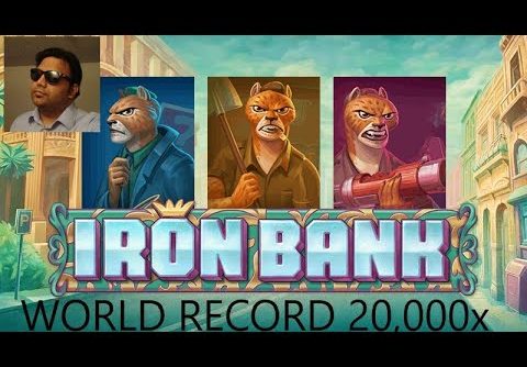 IronBank 20,000x on 2$ stake. Biggest Win on Iron Bank Slot. World Record – Must Watch!