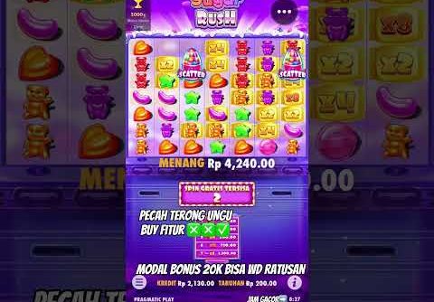 POLA SUGAR RUSH ✅ KUSUS BET 200PERAK #bigwin #gameonline #games #viral #joker #shorts #fyp #hiburan