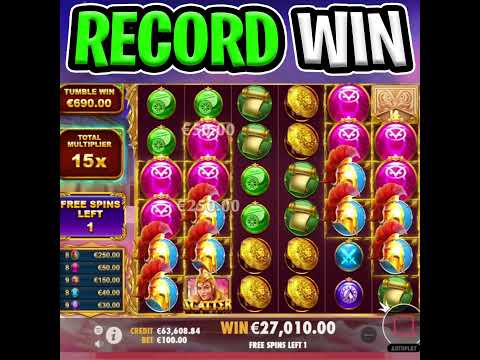 WISDOM OF ATHENA SLOT 🔥 BEST RECORD WIN EVER 🤑 MEGA TUMBLE WIN‼️ #shorts