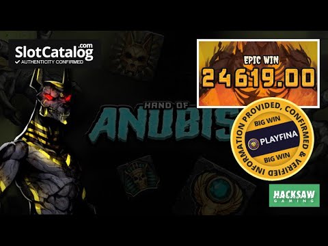 Mega win. Hand of Anubis slot from Hacksaw Gaming