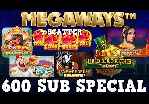 £200 Megaways Slot Bonus Hunt – 600 Subscriber Special – Dog House 4 Scatter Big Win