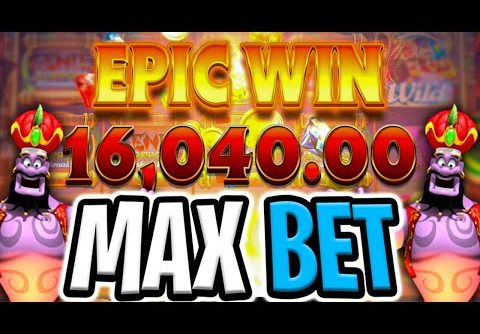 GENIE JACKPOTS SLOT 🤑 €200 MAX BET BONUS & EPIC BIG WINS‼️