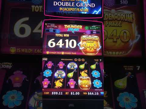 Thunder Drums Slot Casino Big win on $1.00 Bet.