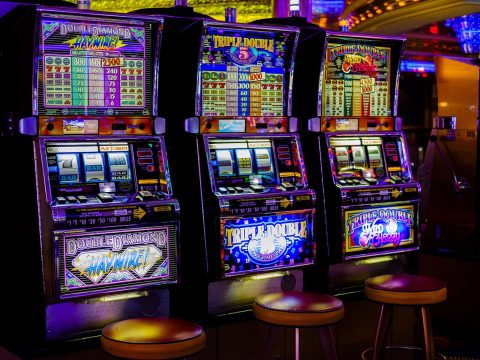 casino, game room, slot machines